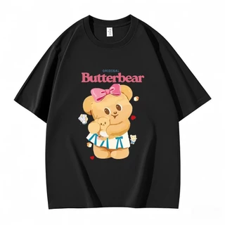 เสื้อ Butterbear Butter bear T-shirt ผ้าCotton 100%ใส่ได้ ทั้ง ชาย ใส่สบาย ไม่หด ไม่ย้