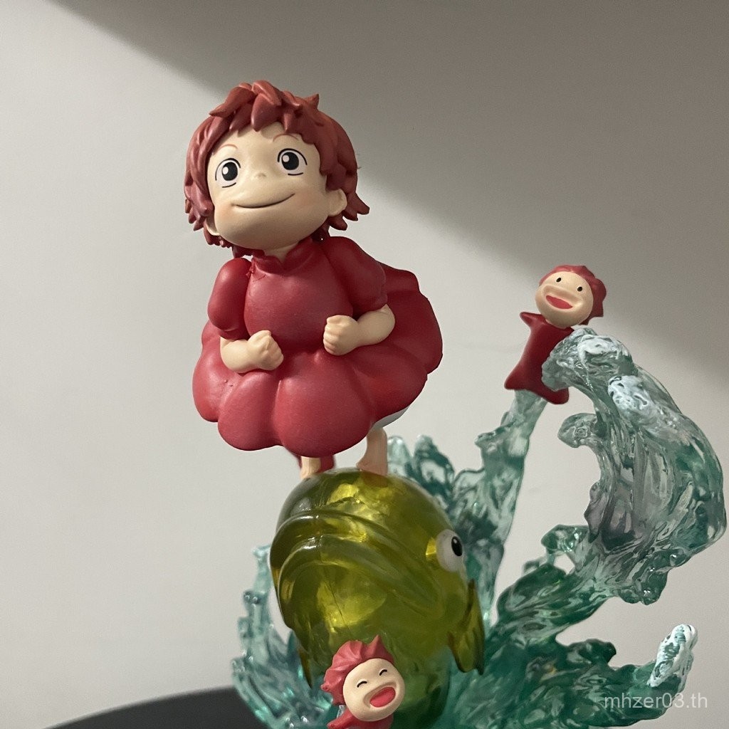 PLFL Sosuke Ponyo Ponyo Shenyin Ponyo รูปปั้นอะนิเมะอุปกรณ์ต่อพ่วงรูปปลาทองและ GK สามารถส่องสว่าง
