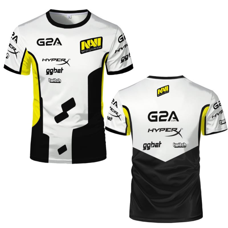 เสื้อยืดชายแขนสั้นแบบพิมพ์ 3D ลายทีม CSGO สำหรับหน้าร้อน