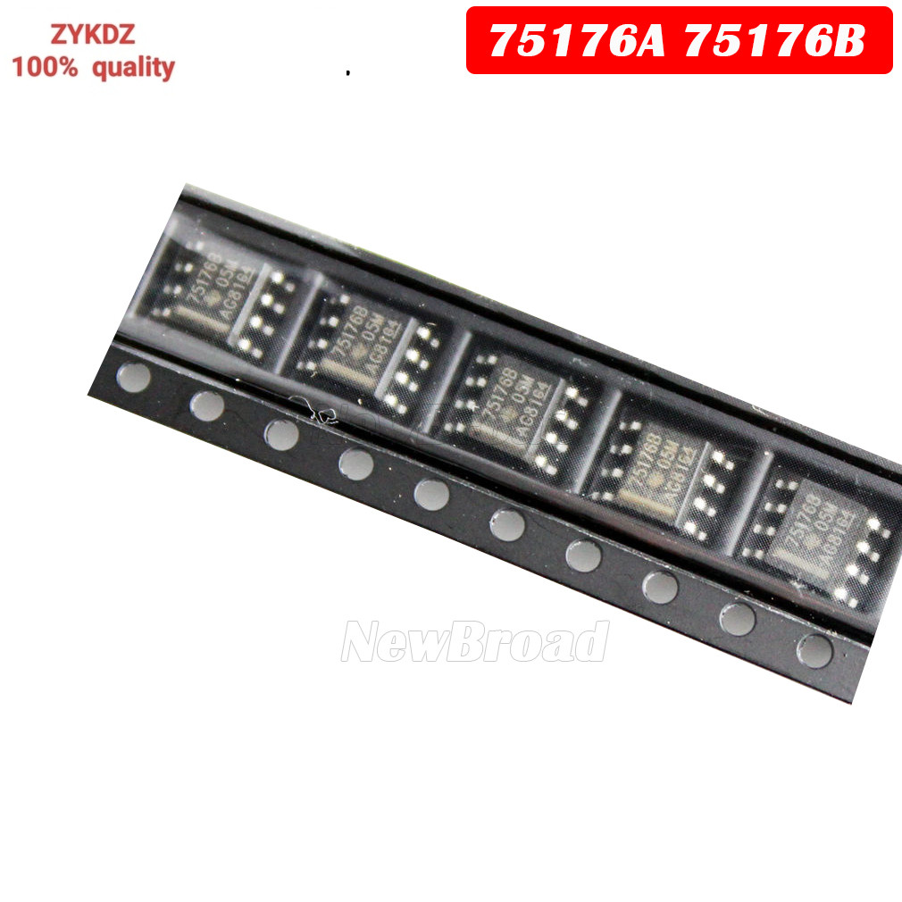 5PCS ใหม่ SN75176B 75176B SN75176BDR SN75176ADR 75176A 75176B SOP8 Differential Bus Transceiver ชิป 