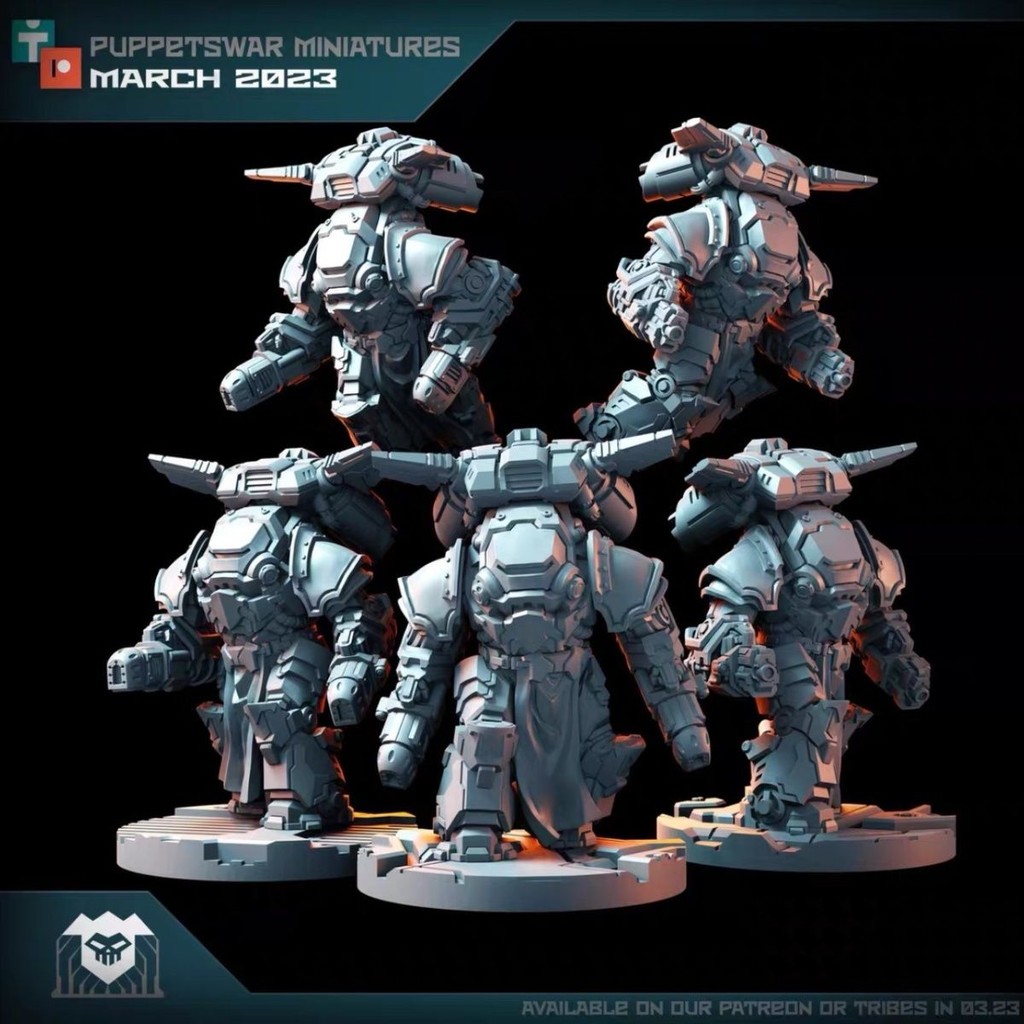 Miniature Warhammer 40k Reloaded Commando Samurai Style gk แม่พิมพ์สีขาวต้องการโปแลนด์และสีด้วยตัวเอ