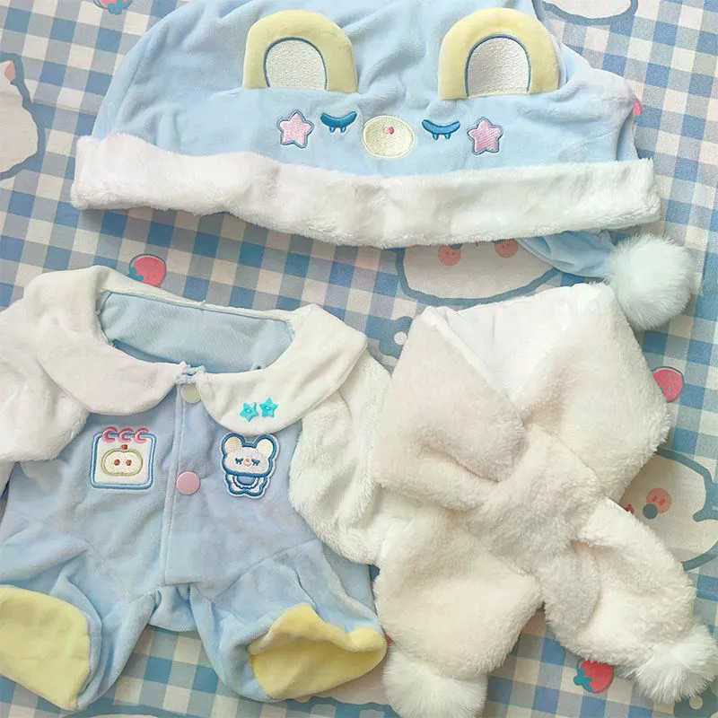 [ชุดนอนหมีน้อย] Bear Boys 10cm Cotton Doll Baby Clothes 20cm ชุดนอน 40cm Doll Clothes Set