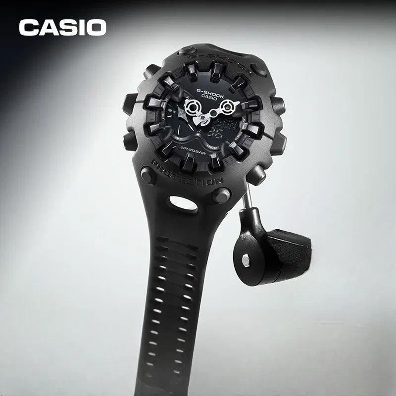 GA-V01-1APFA นาฬิกาสีดําทั้งหมดสายนาฬิกาเรซิ่นสายคล้องแฟชั่นผู้ชายกีฬานาฬิกากันน้ํา w273