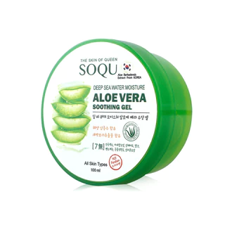 SOQU Deep Sea Water Moisture Aloe Vera Soothing Gel 100ml โซคิว เจลบำรุงผิวหน้าและผิวกาย.