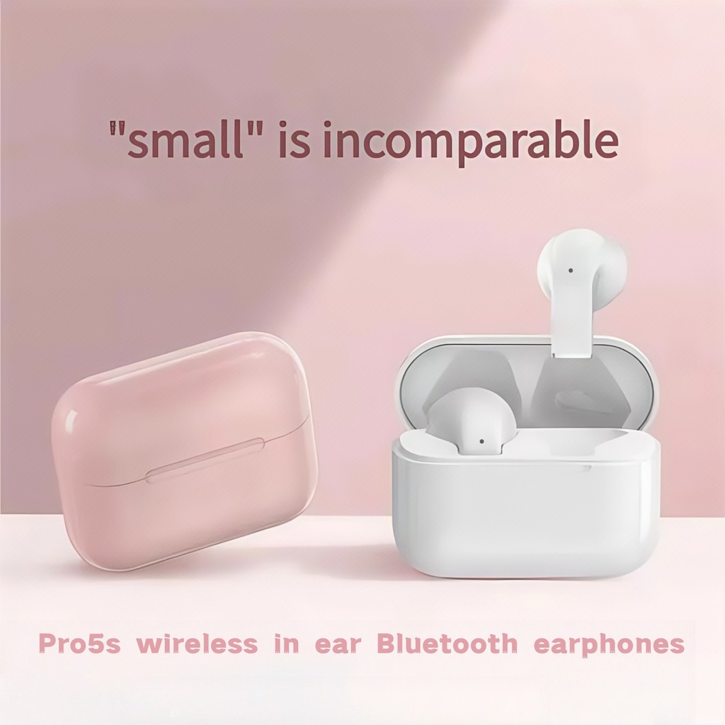 หูฟังบลูทูธไร้สาย Pro5s in ear โทรชัด เสียงรอบทิศทางแบบพาโนรามา เข้ากันได้กับหลายระบบ