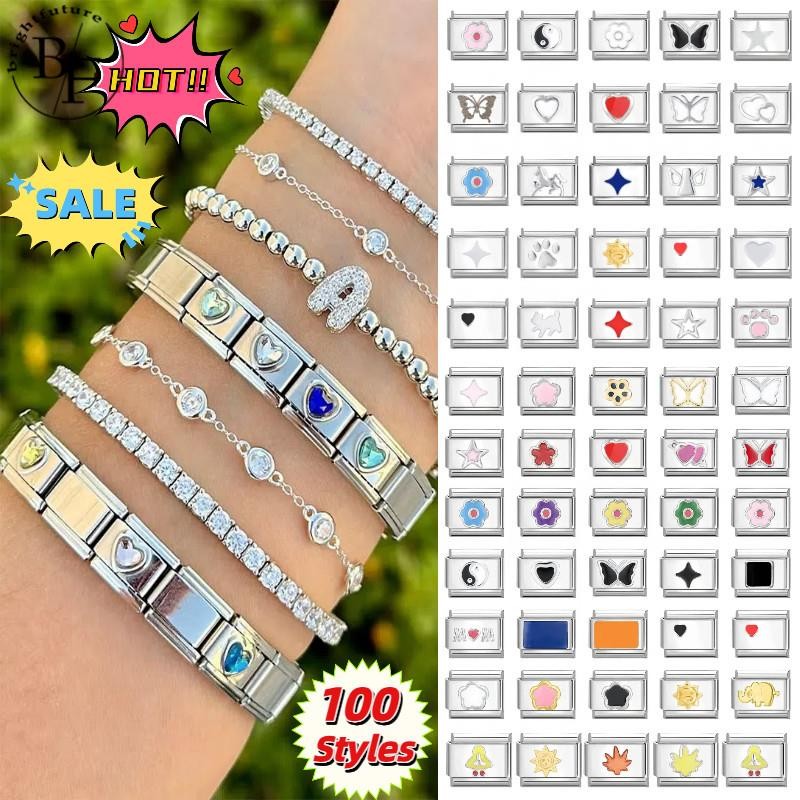 สร้อยข้อมือ.Simple Series Charm สแตนเลส DIY สำหรับการตกแต่งแบบเรโทร