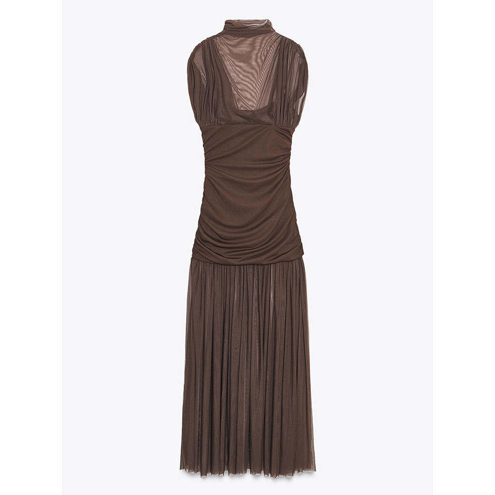 สําหรับ 2026 ฤดูใบไม้ผลิผลิตภัณฑ์ใหม่แฟชั่นสตรีที่ดีงามผ้าไหมตาข่ายเย็บยืนขึ้นปกแขนกุดชุด 4772252717 - รูปที่ 5