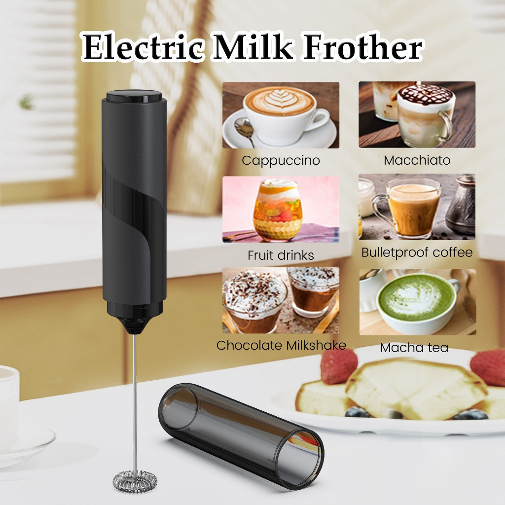 เครื่องตีฟองนมไฟฟ้า มี 2 แบบ ใช้ถ่านและชาร์จ พกพาสะดวก Milk Frother O85O