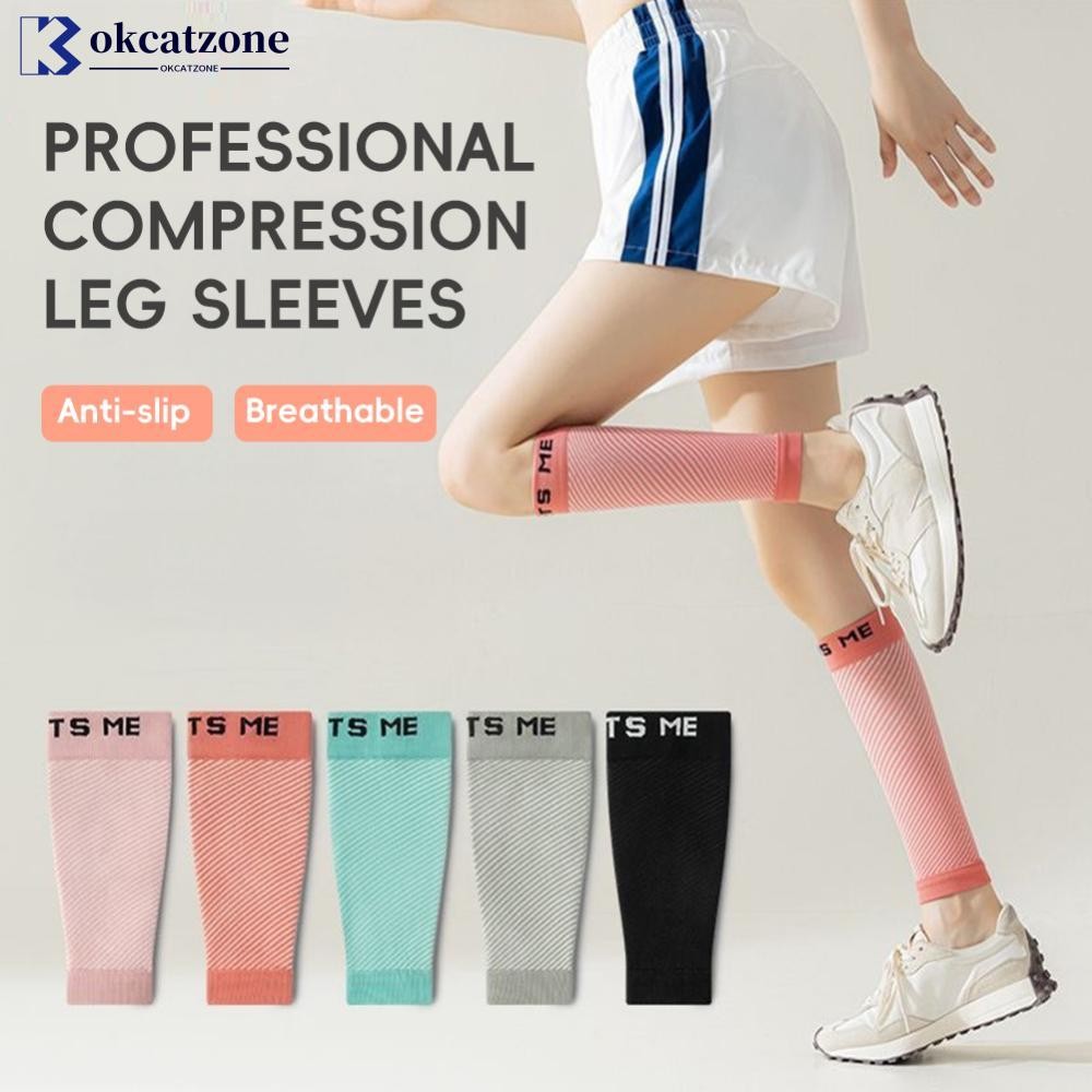 OKCATZONE 1 คู่ Professional Gym ลูกวัวแขน Sweat-Wiking และ Breathable ความเมื่อยล้าบรรเทาความดันขาส