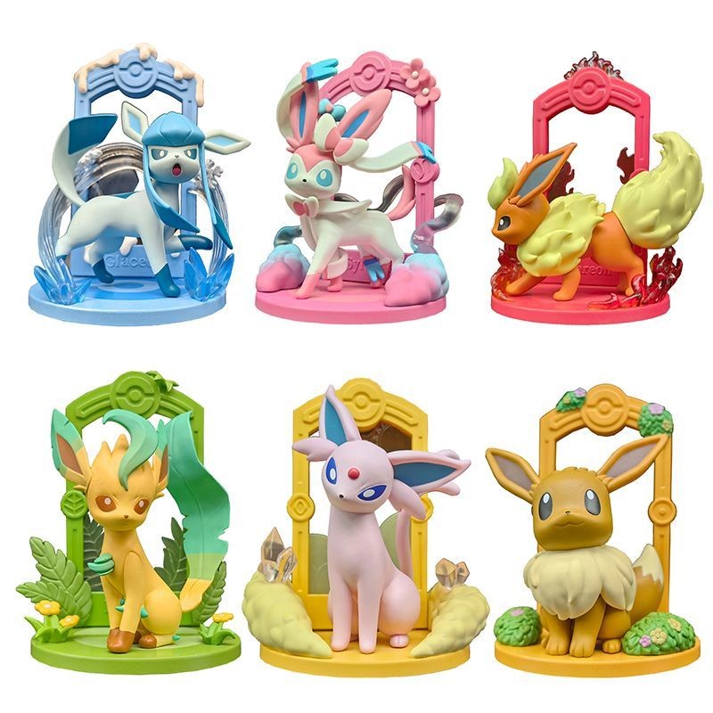 สินค้าใหม่พร้อมสต็อกของแท้ Pokémon Lets Go Eevee Series Mystery Box Girl Children Cute Cartoon Doll 
