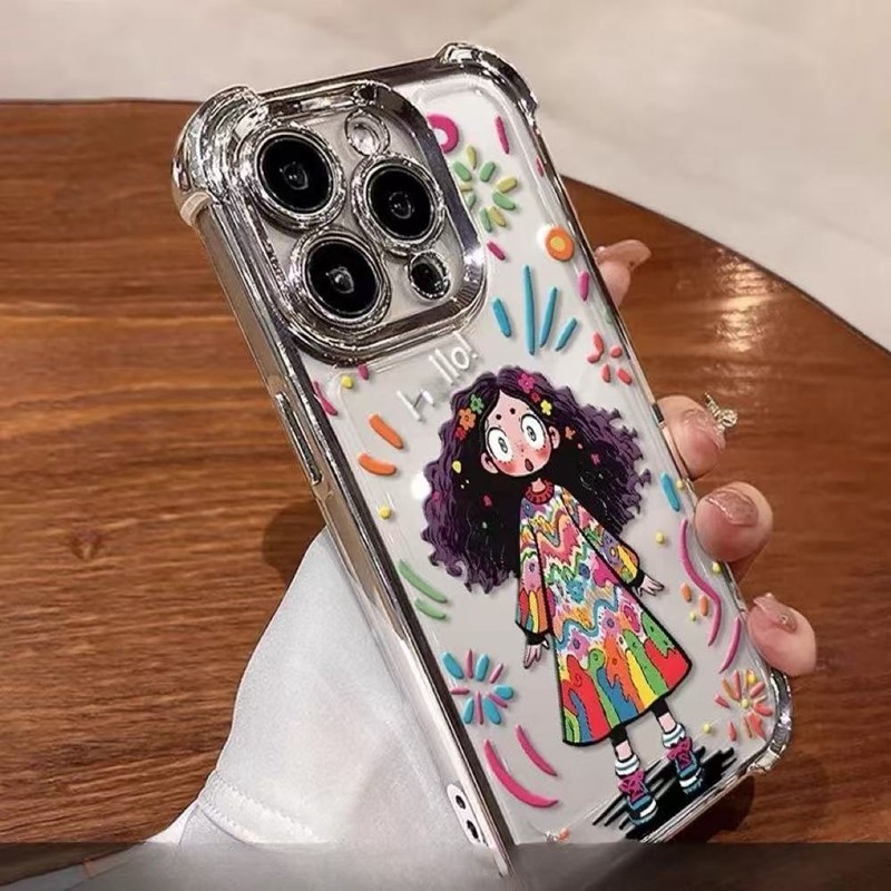 เคส Honor X5B X5B Plus X6A X6B X6C X7A X7B เด็กหญิงตัวเล็ก ๆ Air Cushion Anti Fall กรณีโทรศัพท์