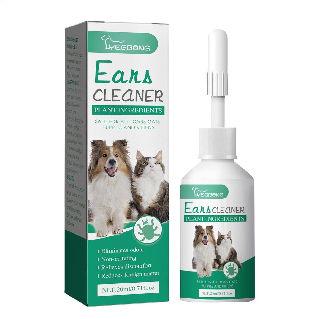 Cat Ear Cleaning Drops 20ml Universal Dog Ear Clean Effective Efficient Pet Ear Cleaning Solution Na