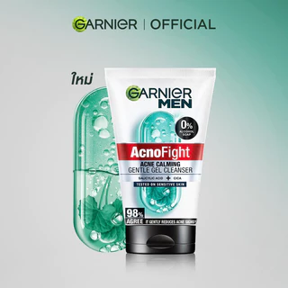 Garnier Men Acnofight Acne Calming Gentle Gel Cleanser 50ml การ์นิเย่ เจลล้างหน้าสำหรับผู้ชาย สูตรอ่อนโยน.