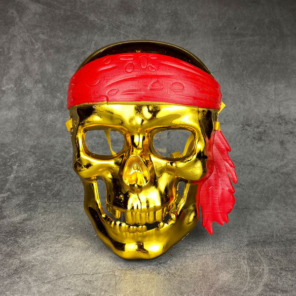หน้ากากแฟนซี หน้ากากวันสงกรานต์ ฮาโลวีน Pirates of the Caribbean Plating Mask Skeleton Pirate Mask P