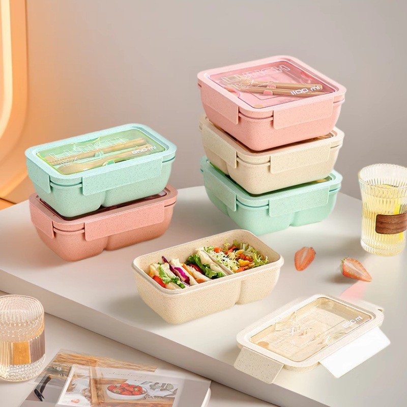 [ขายดี] อาหารเกรดแบบพกพาปิดผนึกกล่องอาหารกลางวันมัลติฟังก์ชั่เป็นมิตรกับสิ่งแวดล้อมกล่องอาหารกลางวัน