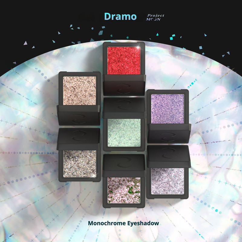 DRAMO Pearlescent Monochrome Eyeshadow กระพริบ Chameleon Magnetic Self-organized Pi
