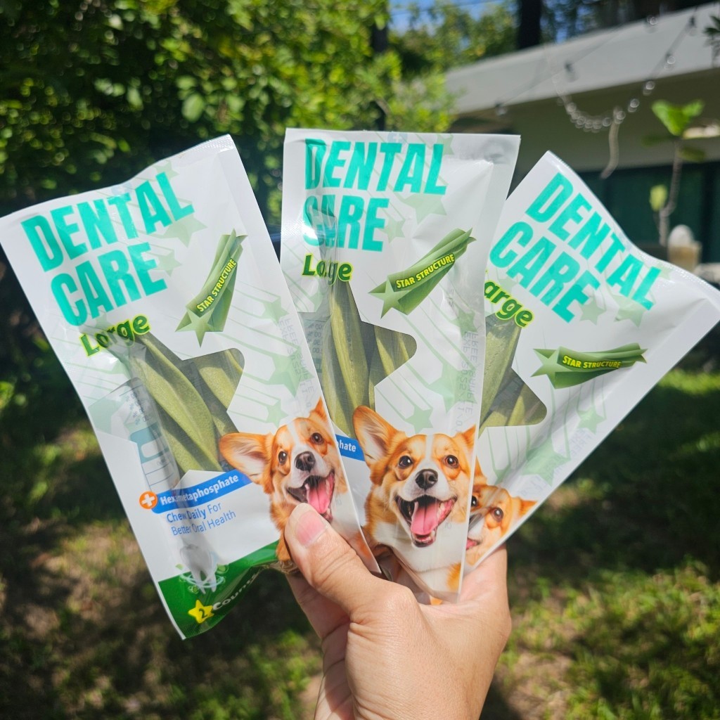 Dental Care ขนมขัดฟันสำหรับน้องหมาทุกสายพันธุ์(เดนทัล-2 ชิ้น :2 ซอง)