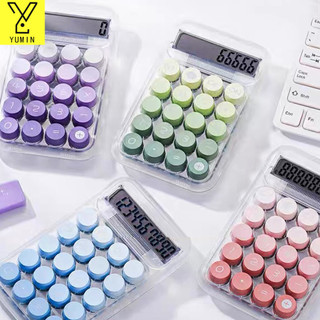 Cute Colorful 10 Digits Big Screen Calculator Gradient Mechanical Button Keys Calculator