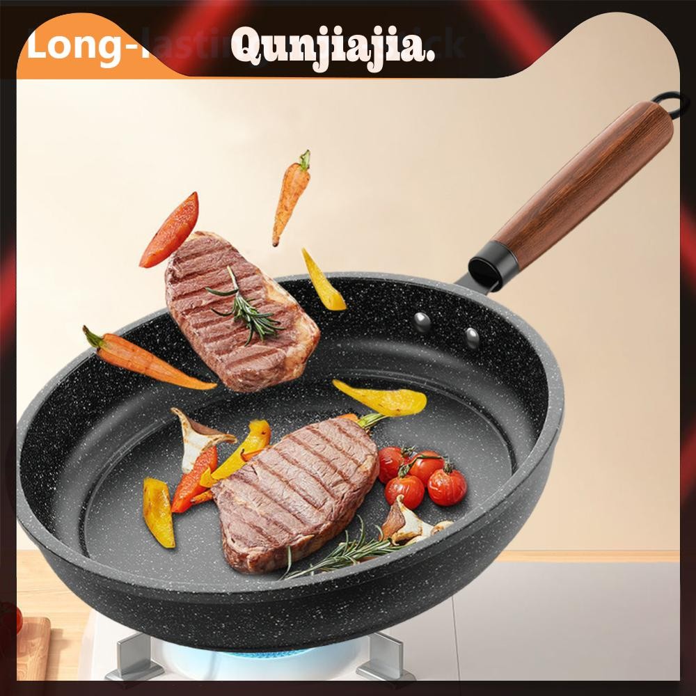 🚚จัดส่งในกรุงเทพฯ🚚32 ซม.กระทะ Nonstick Skillet ด้ามไม้ไข่เจียว Skillet Chef Pan