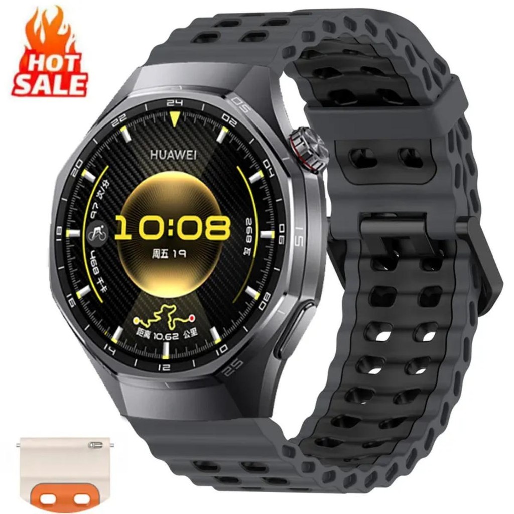 22 มม.ซิลิโคน Ocean Band สําหรับ Huawei GT6 Pro/GT6 46 มม.GT5/4 GT5 Pro 46 มม.Ocean สายคล้องสร้อยข้อมือซิลิโคน 22 มม.สําหรับนาฬิกา Huawei Ultimate 46 มม.