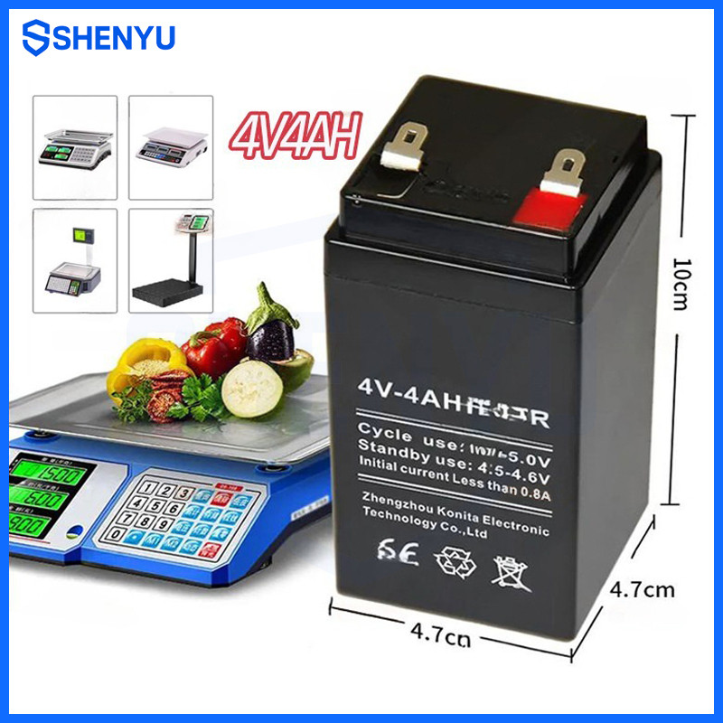แบตเตอร์รี่แห้ง แบตเตอรี่ 4V4AH แบตเตอรี่สำหรับเครื่องชั่งดิจิตอลทั่วไปและอื่นๆ 4v/4Ahใช้กับเครื่องช