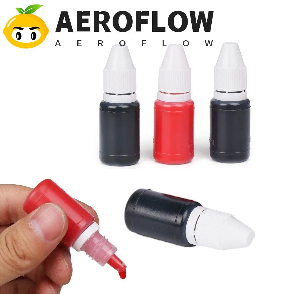 AEROFLOW Seal Stamp Oil สําหรับกระดาษไม้อุปกรณ์การเรียน Photosensitive Black Red Make Seal 10ml