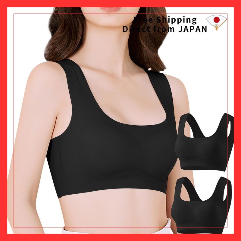 [Allanve] Wireless Sports Bra "1 or 2 Pack" [Bust Care & 24H Comfort] Seamless Bra Zero Tightness St