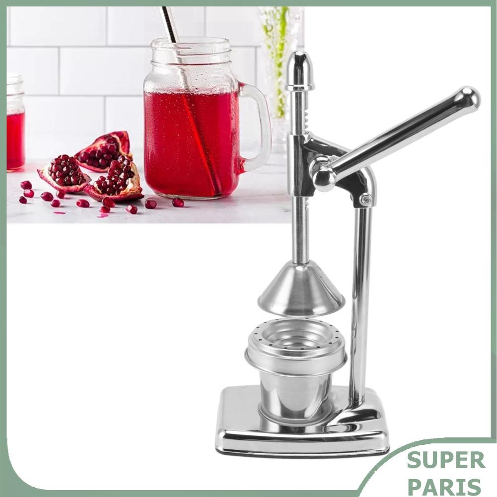 superparis เครื่องคั้นน้ำผลไม้แบบมือกดสแตนเลสแบบกดมือสำหรับส้มทับทิมเกรปฟรุตมะนาวส้ม 4.3 x 14.6in