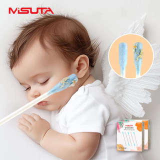 MISUTA สำลีก้านเหนียวพิเศษ สำหรับเด็กทารกแรกเกิด ใช้เช็ดหู ขี้มูก ขี้หู ทำความสะอาดได้อย่างอ่อนโยน