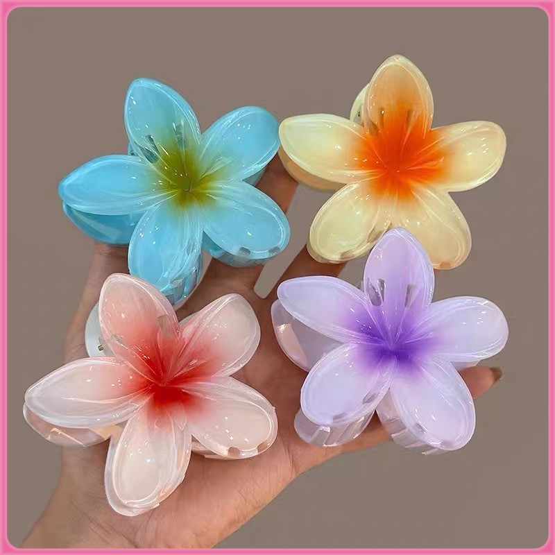 YTL พร้อมส่งในไทย กิ๊บ ติดผมดอกลีลาวดีไล่สี กิ๊บดอกไม้ เหมาะกับเดินชายหาด แฟชั่นฤดูร้อน เครื่องประดับผม