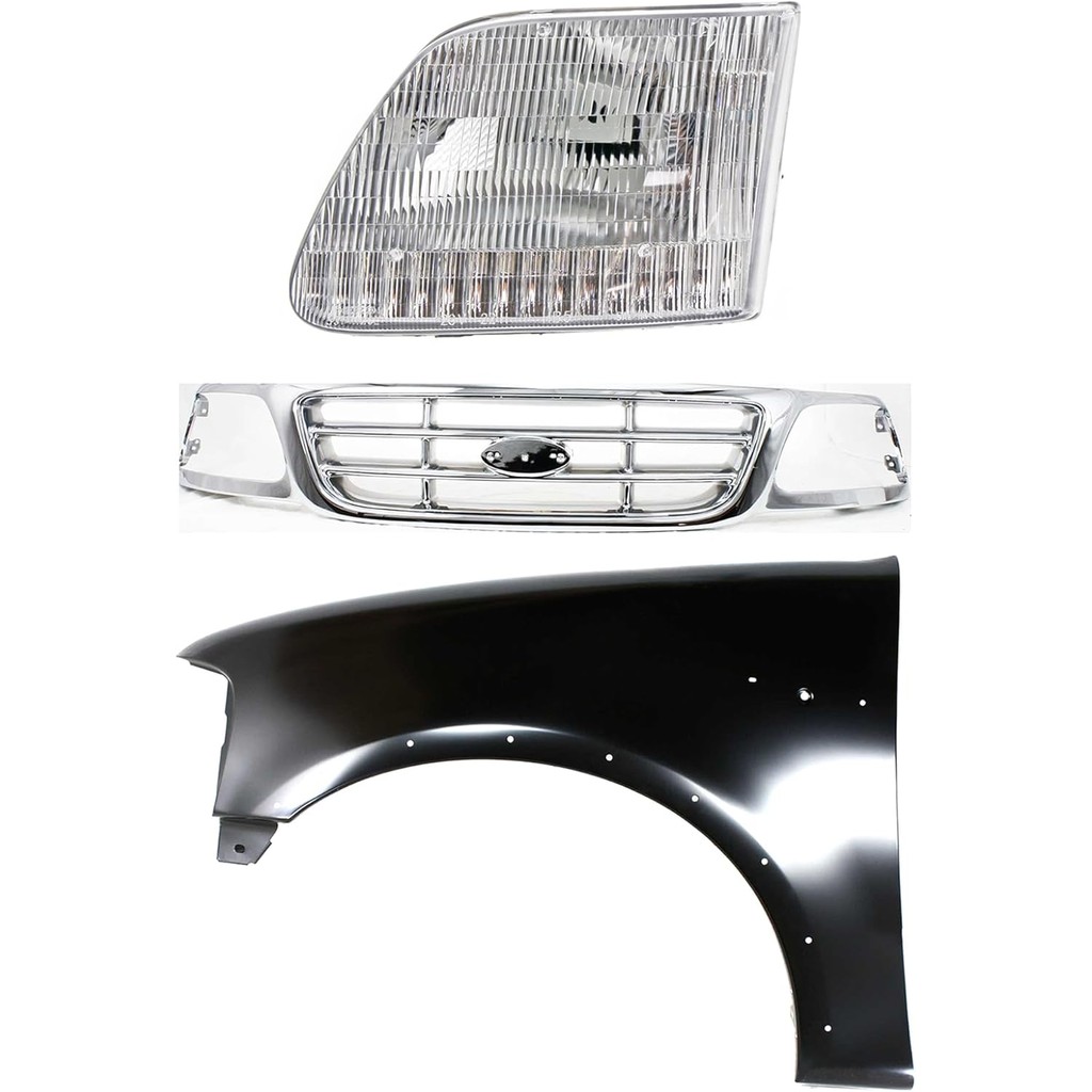 ชุดประกอบตะแกรงโรงรถ-Pro ใช้ได้กับ 2004 Ford F-150 Heritage, 1999-2003 Ford F-150, 1999 Ford F-250 C