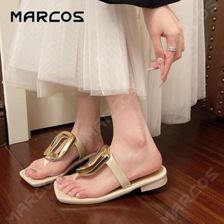 MARCOS ผู้หญิง Flip Flops น้ำหนักเบาป้องกันการลื่นไถลสวมใส่ผ…