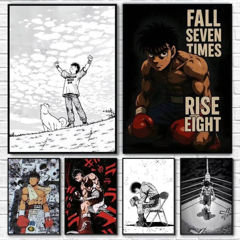 โปสเตอร์อนิเมะ Hajime No Ippo ขนาด 1 ชิ้น ทำจาก.Canvas กันน้ำ สำหรับตกแต่งผนังบาร์หรือคาเฟ่