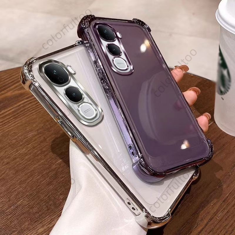 Vivo Y21d 2025 สําหรับ Vivo Y21d Y 21D VivoY21d 4G 5G ชุบซิลิโคน TPU นุ่มกันกระแทกใสนุ่มเคสโทรศัพท์ Anti Fall Drop ป้องกันปกหลัง