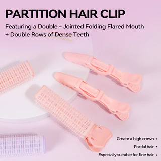 KVY Positioning Hair Clips Set เซทกิ๊บแบ่งช่อผมปากใหญ่ 4ชิ้น.