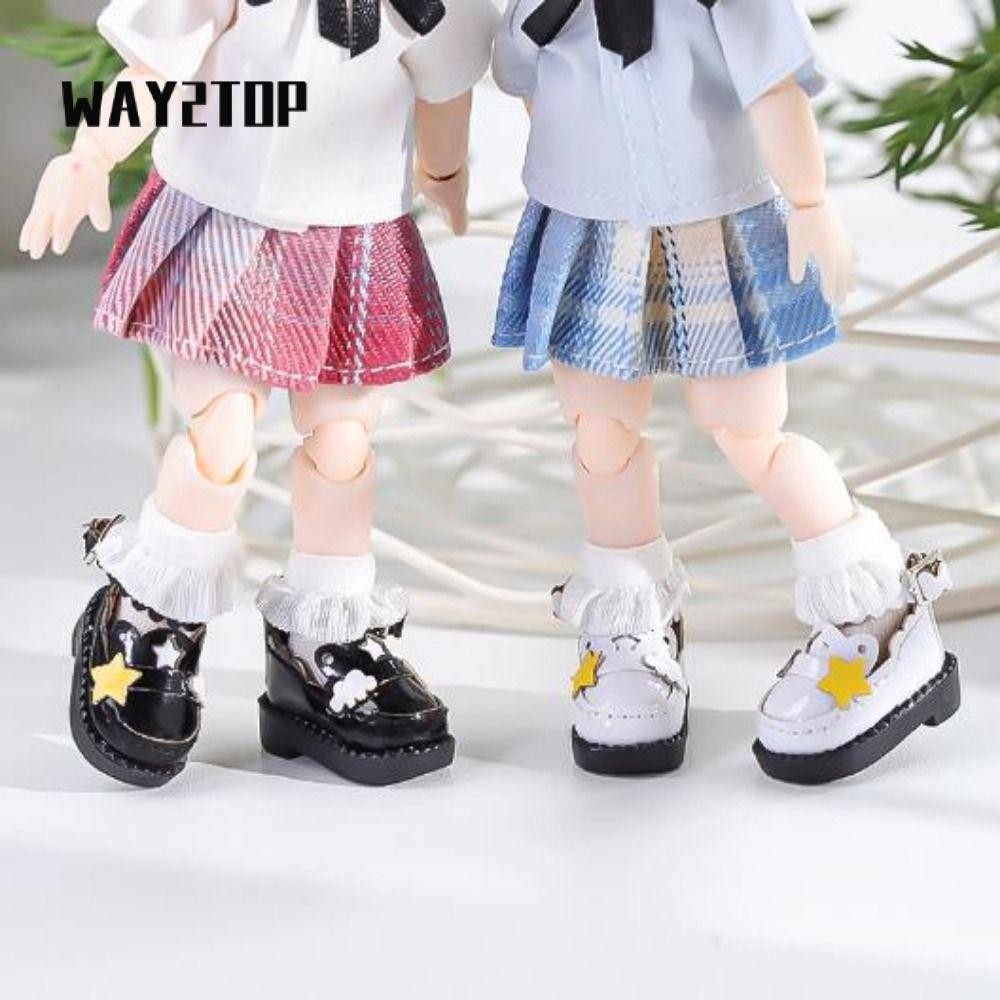 WAY2TOP ตุ๊กตา PU หนัง jk รองเท้า, Star ชุด 6 สีตุ๊กตารองเท้ารองเท้า, Casual สวมใส่ PU หนังคุณภาพตุ๊