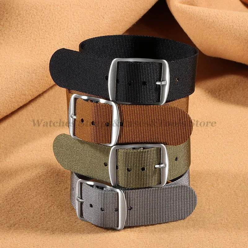 ไนลอนคุณภาพสูง 20 มม.สําหรับ Galaxy Watch 7/6/5/4 สายนาฬิกากันน้ําทหาร Casual Army สายกีฬา R3CA