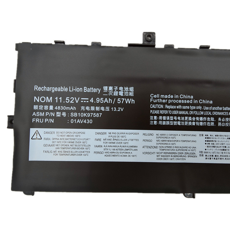 แบตเตอรี่แล็ปท็อป Lenovo X1 2017/2018 01AV430 01AV431 01AV494 01AV429