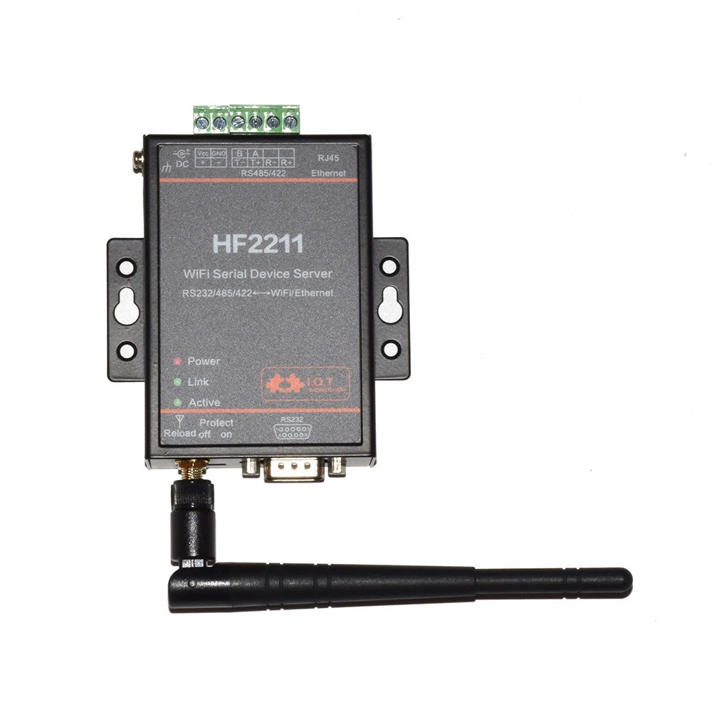 อุปกรณ์อนุกรม WiFi Server RS232 RS422 RS485 เป็น Ethernet WiFi Converter HF2211 HF2211A รองรับ Modbu