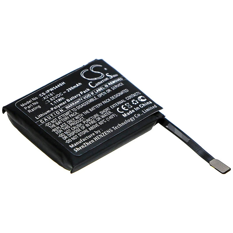 3.82V 290mAh แบตเตอรี่สมาร์ทวอทช์ A2181 สําหรับ Apple Watch Series 5 44 มม., MWVF2LL/A, MW12LLA, นาฬ