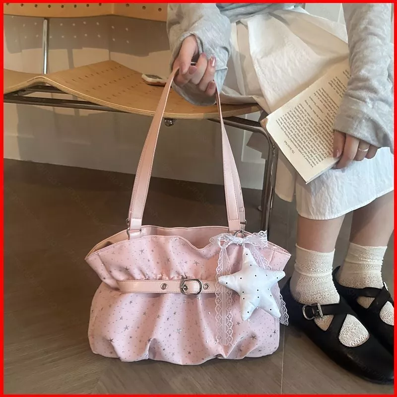 2026 New Star Wave Point Underarm Bag Fashion Cute Commuter Large Capacity Tote Bag