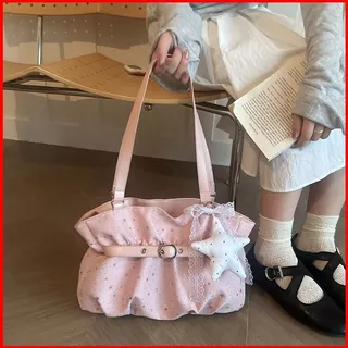 2026 New Star Wave Point Underarm Bag Fashion Cute Commuter Large Capacity Tote Bag