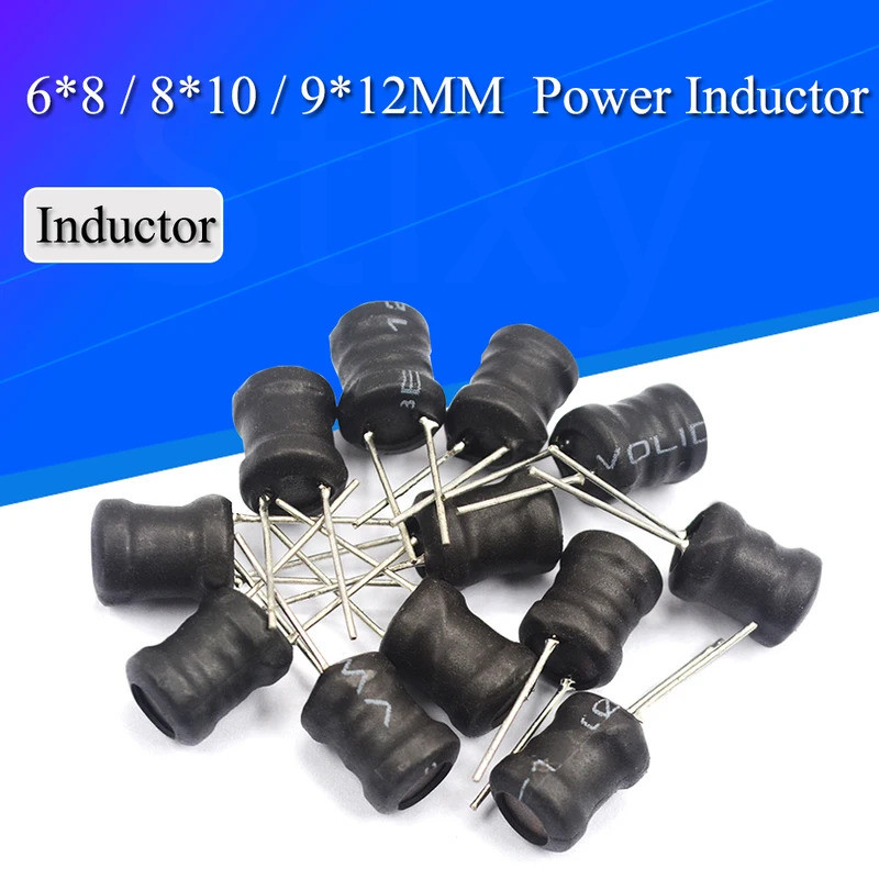 15PCS Power Inductor DIP 6*8 มม.6X8 มม.2.2UH 4.7UH 10uH 22uH 100uH 330uH 470uH 1MH 2.2MH 4.7MH 10MH 