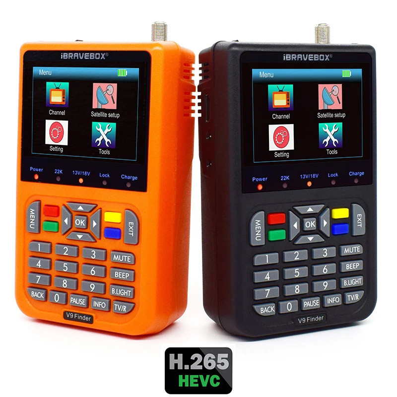 Ibraveboox V9 Finder พร้อม h.265 Finder เครื่องวัดสัญญาณดิจิตอล vs gtmedia v8 Finder max SATLINK WS-