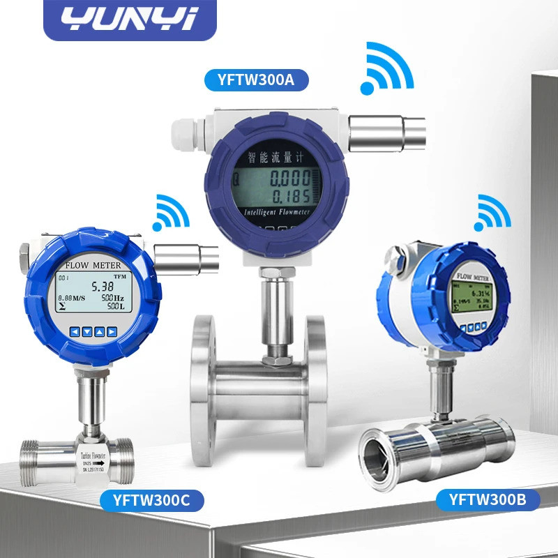 Multi-functiona Yunyi Iot 4G Wireless Turbine Flow Meter แอลกอฮอล์ Flowmeter Liquid ราคาอินไลน์ท่อปร