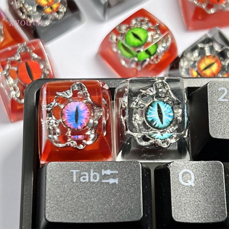 XY เกมเรซิ่น Keycap น่ารัก Keycap DIY Handmade Keycap สําหรับเกมปุ่มกดบุคลิกภาพปุ่มกดการ์ตูน Eye Sha