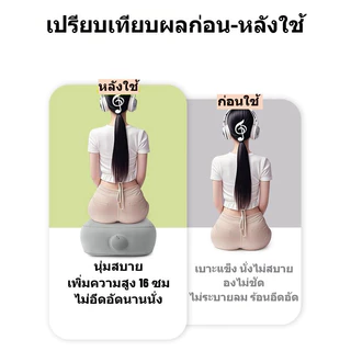 ที่นั่งบูสเตอร์เป่าลม แบบกดเพื่อพอง เบาะวางเท้าแบบเป่าลม แบบพับได้ กันน้ำ พกพาสะดวก เดินป่า คอนเสิร์ต กิจกรรมกลางแจ้ง
