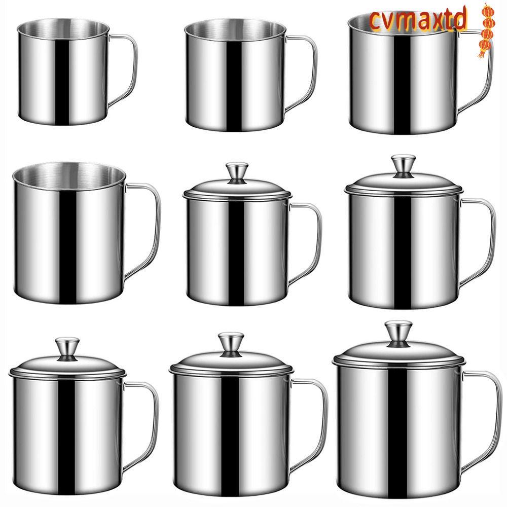 ถ้วยน้ํา ICVMAX, แก้วมัคดีไซน์จับสแตนเลส 304, 350-1250ml พร้อมฝาปิด Drinkware Travel