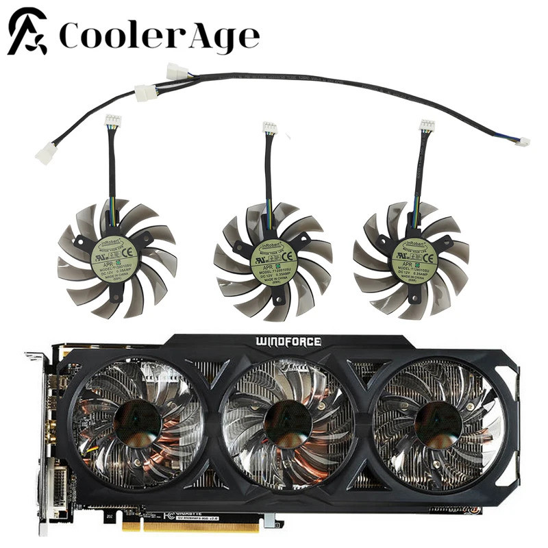 * พัดลมการ์ดวิดีโอสําหรับ Gigabyte GeForce GTX 570 660 670 680 760 770 780 560Ti 580Ti 780Ti R9 290 