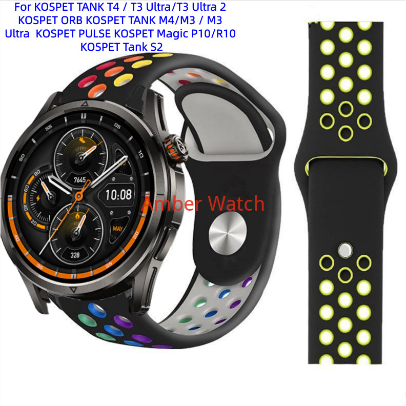 สายนาฬิกาซิลิโคนอ่อนสําหรับ KOSPET TANK T4 / T3 Ultra/T3 Ultra 2 สายนาฬิกา ORB KOSPET TANK M4/M3 / M